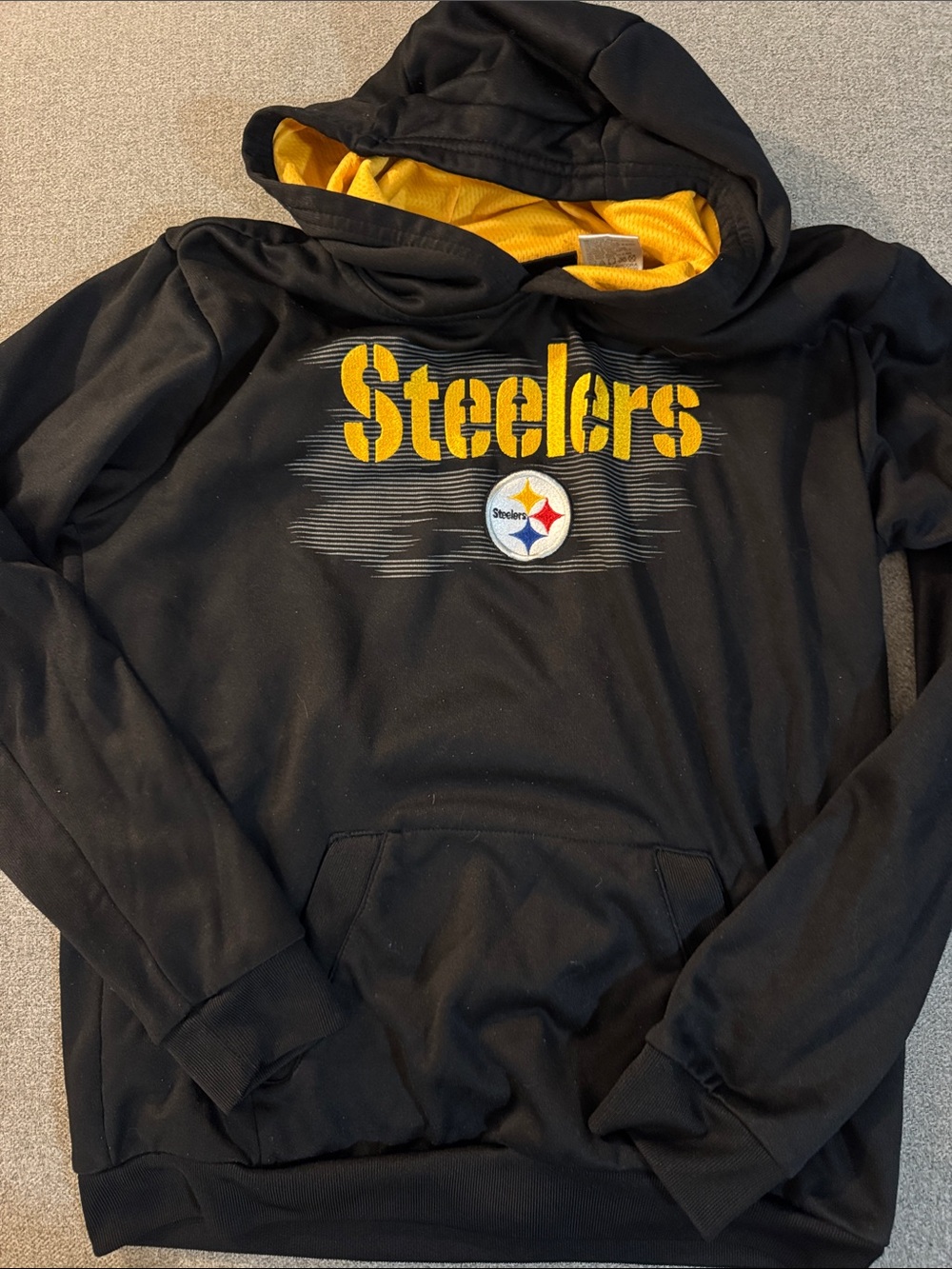 5/$15- Steelers Black & Gold Pullover Hooded Sweatshirt
